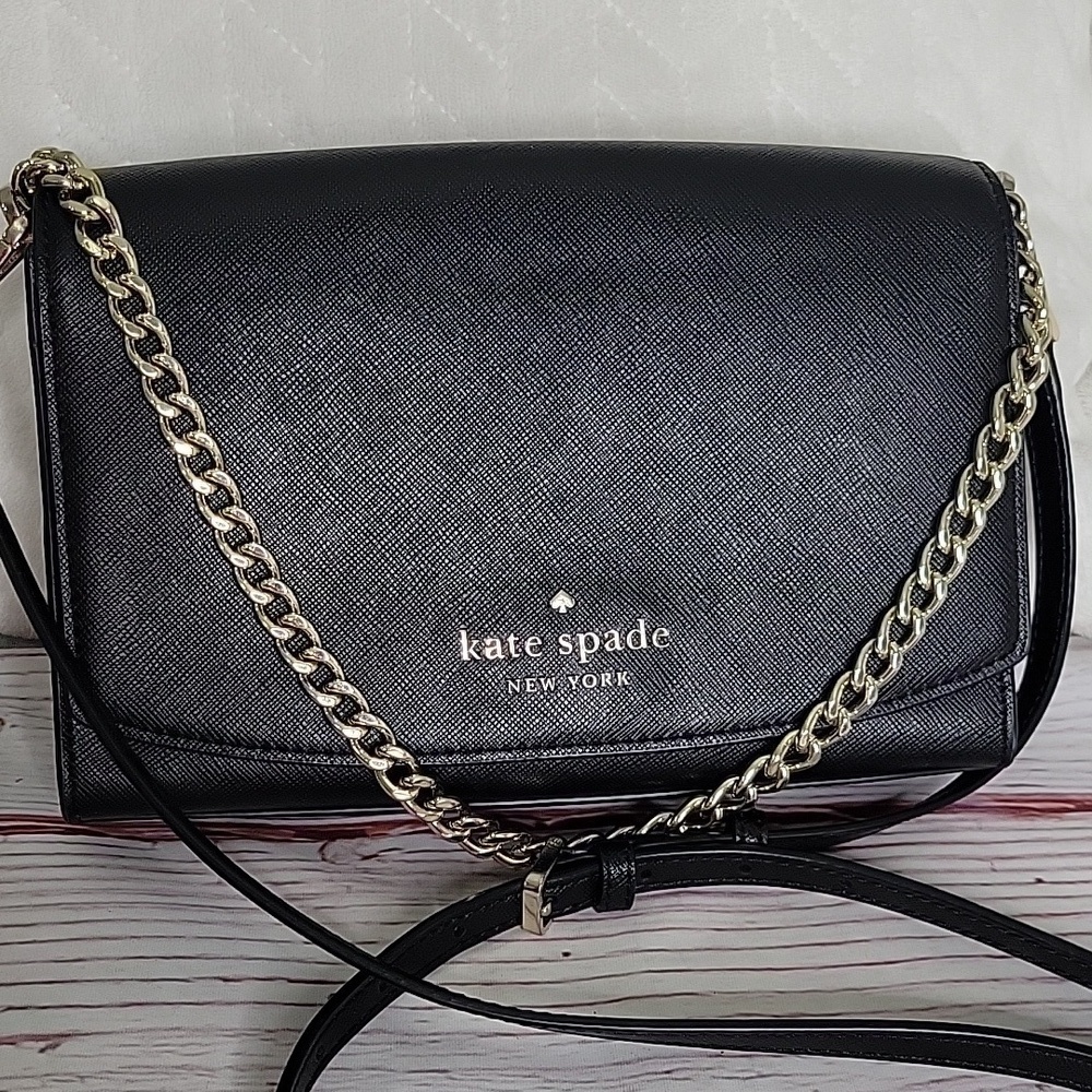 Kate Spade Carson Convertible Black Crossbody Bag - Picture 2 of 8